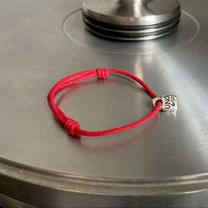 UNO DE 50 red cord bracelet